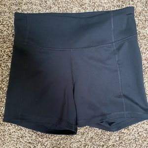 Target black high-rise polyester and spandex shorts 4”